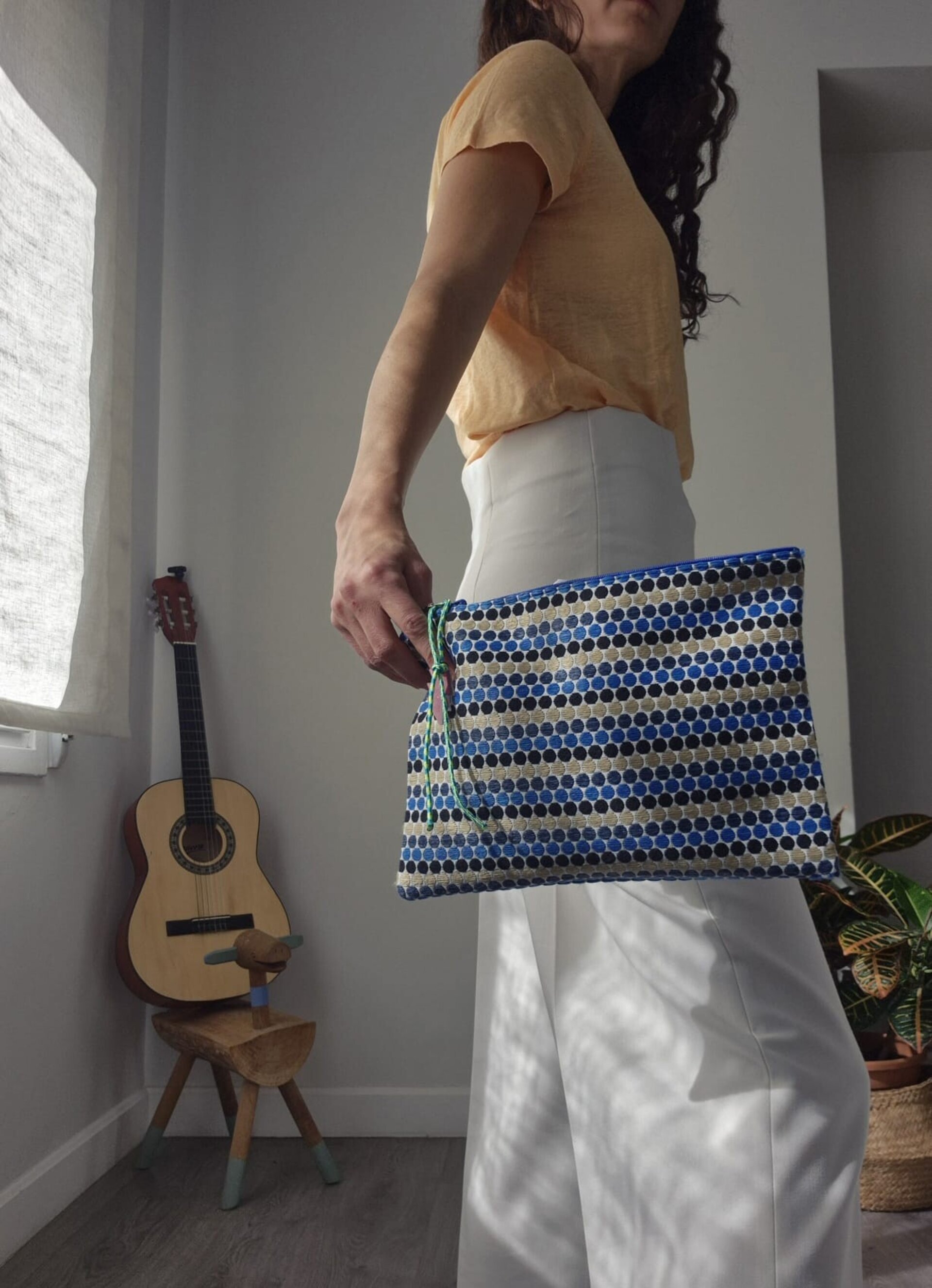 Lota Clutch Topos Azules - 4